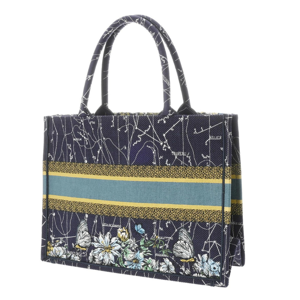 Dior Tote Blue Handbag Navy CHRISTIAN Constellation Book Canvas Blue